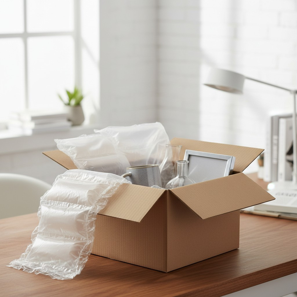 Folie cu bule de aer 0.2 x 5 m lungime, 20 microni, protectie ambalare - imagine 2