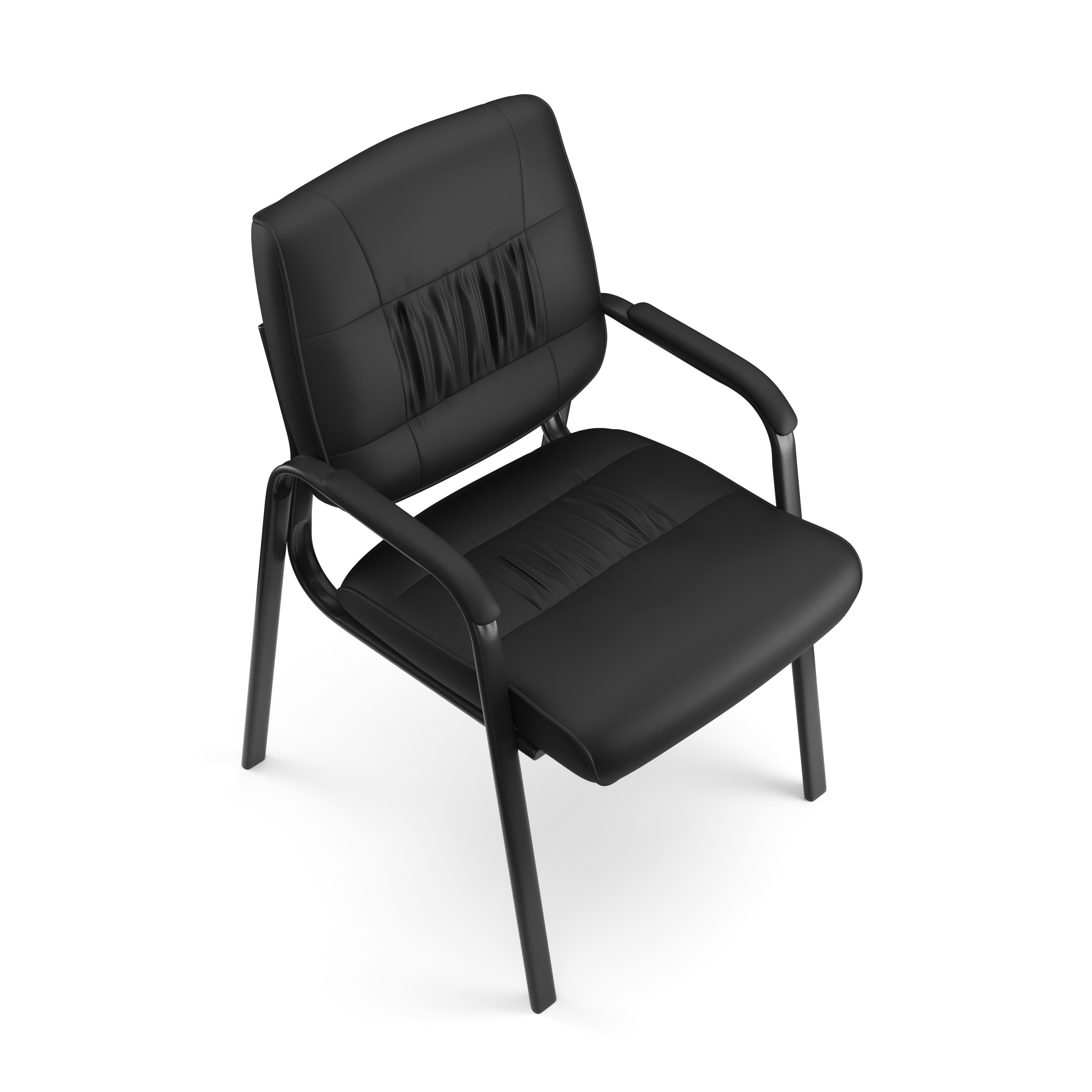 Scaun de conferinta, piele ecologica si spuma, cotiere captusite, inaltime 91 cm, RESIGILAT - imagine 12