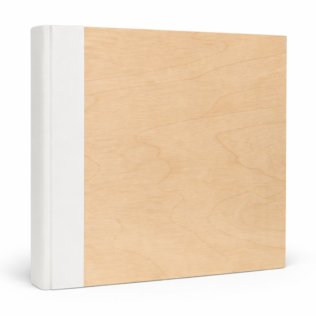 Album foto 10x15 cm, 500 poze, coperta alba tip lemn, buzunare, album mare capacitate - imagine 4