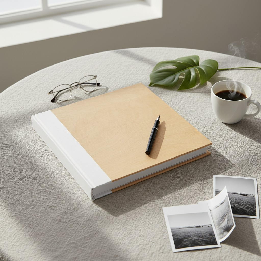 Album foto 10x15 cm, 500 poze, coperta alba tip lemn, buzunare, album mare capacitate - imagine 7