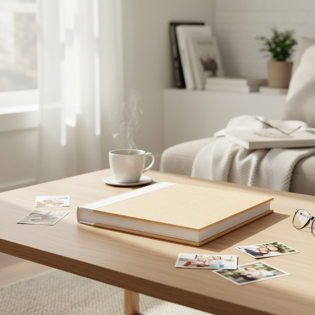 Album foto 10x15 cm, 500 poze, coperta alba tip lemn, buzunare, album mare capacitate - imagine 5