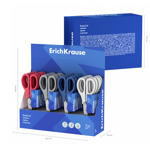 Foarfeca Ek Easy Cut 17 cm, lame otel inoxidabil, diverse culori - imagine 4