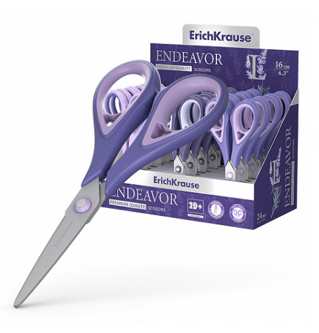 Foarfeca Ek Endeavor Lavander 16 cm, lame 2D 1.5 mm, manere ergonomice - imagine 2
