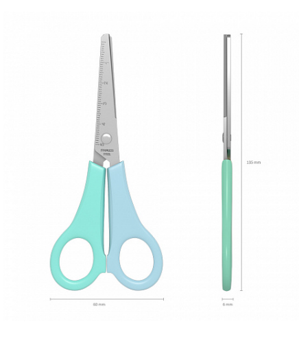 Foarfeca Ek Joy Pastel 13.5 cm, pentru stangaci, diverse culori - imagine 4