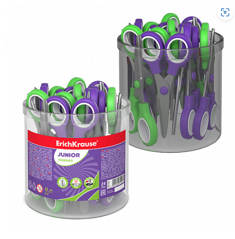 Foarfeca Ek Junior 13 cm, lame din otel inoxidabil, capete rotunjite - imagine 3