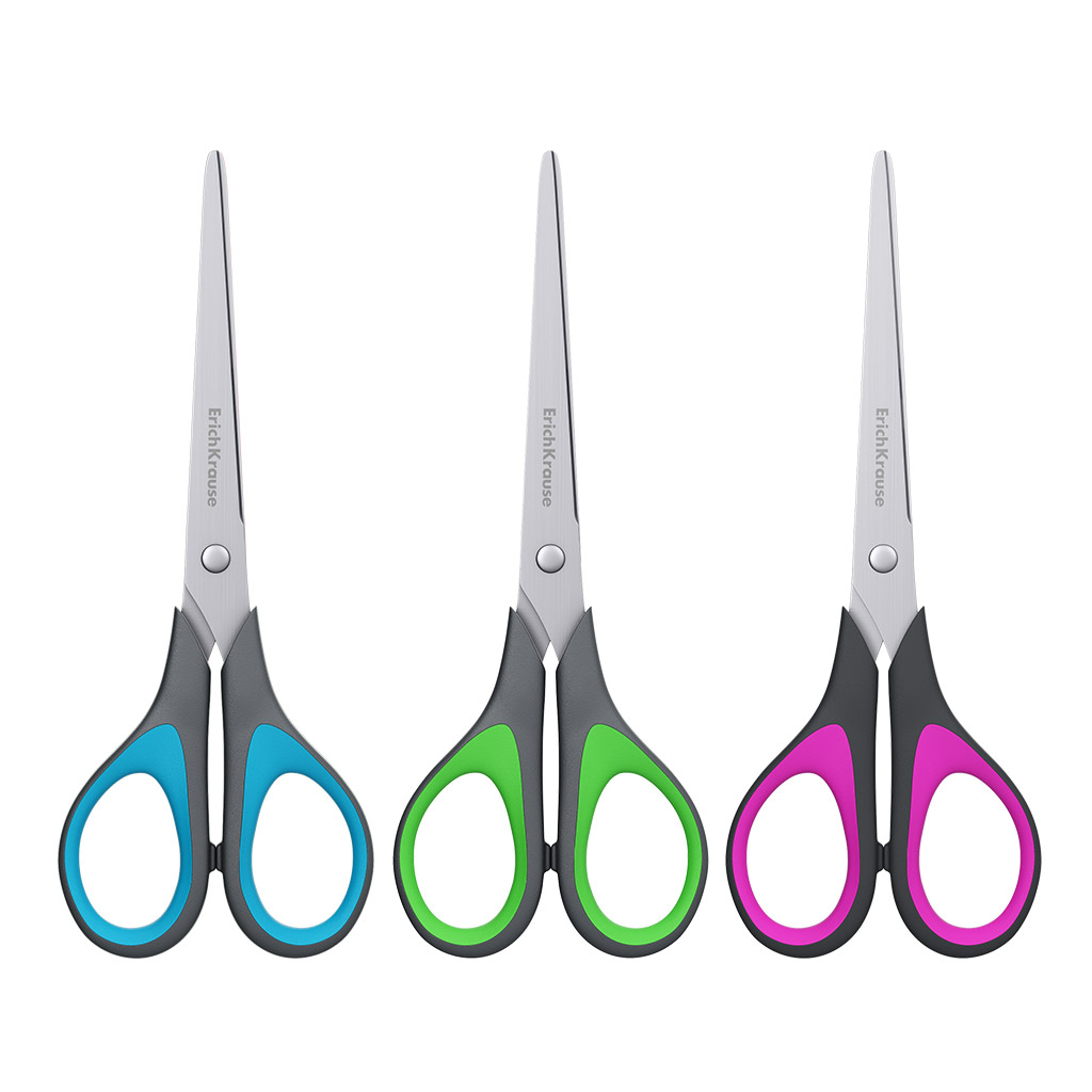 Foarfeca standard, lungime 19 cm, culori asortate - imagine 2