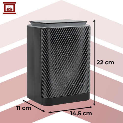 Radiator ceramic vertical, 1500W, termostat reglabil, timer 1-24 ore, afisaj LED, negru - imagine 5