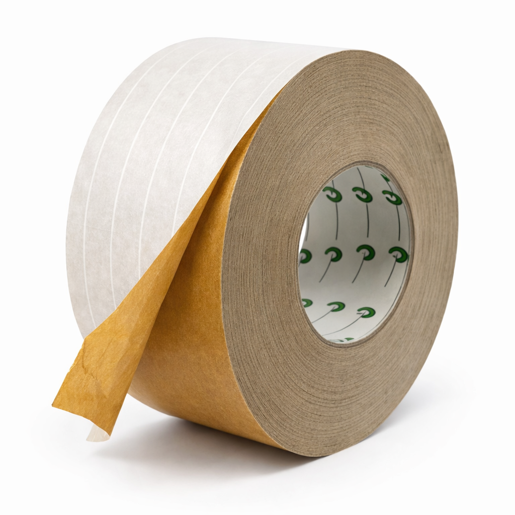 Banda adeziva umectibila ranforsata, rola 70 mm x 150 m, hartie kraft - imagine 8