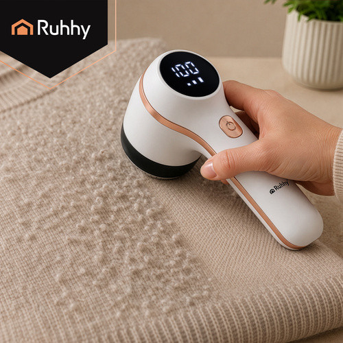 Aparat de curatat scame, wireless, 3 moduri functionare, 6 lame otel, LCD, 9500 rpm - imagine 2