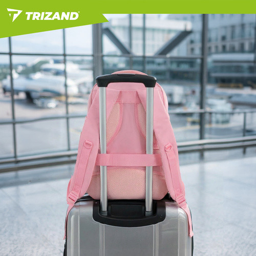 Rucsac calatorie, bagaj de mana avion, capacitate 20 litri, curea de umar, roz, 40x20x25 cm - imagine 7