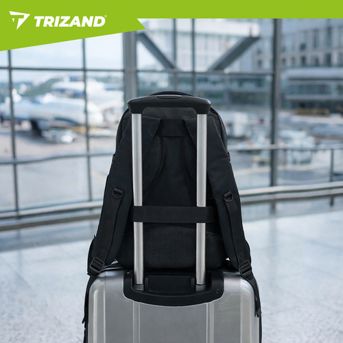 Rucsac de calatorie, curea de umar, bagaj de mana avion, 20 litri, 40x25x20 cm, negru - imagine 11