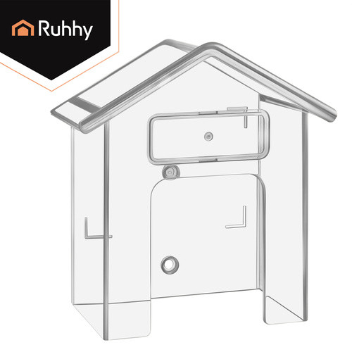 Carcasa de protectie pentru sonerie, PP/PC, transparenta, 9.5x4.3x9.9 cm - imagine 18