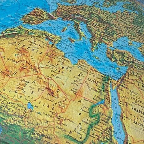 Glob pamantesc GeoGlobe 25 cm – harta fizica detaliata, design modern pentru birou si educatie - imagine 2
