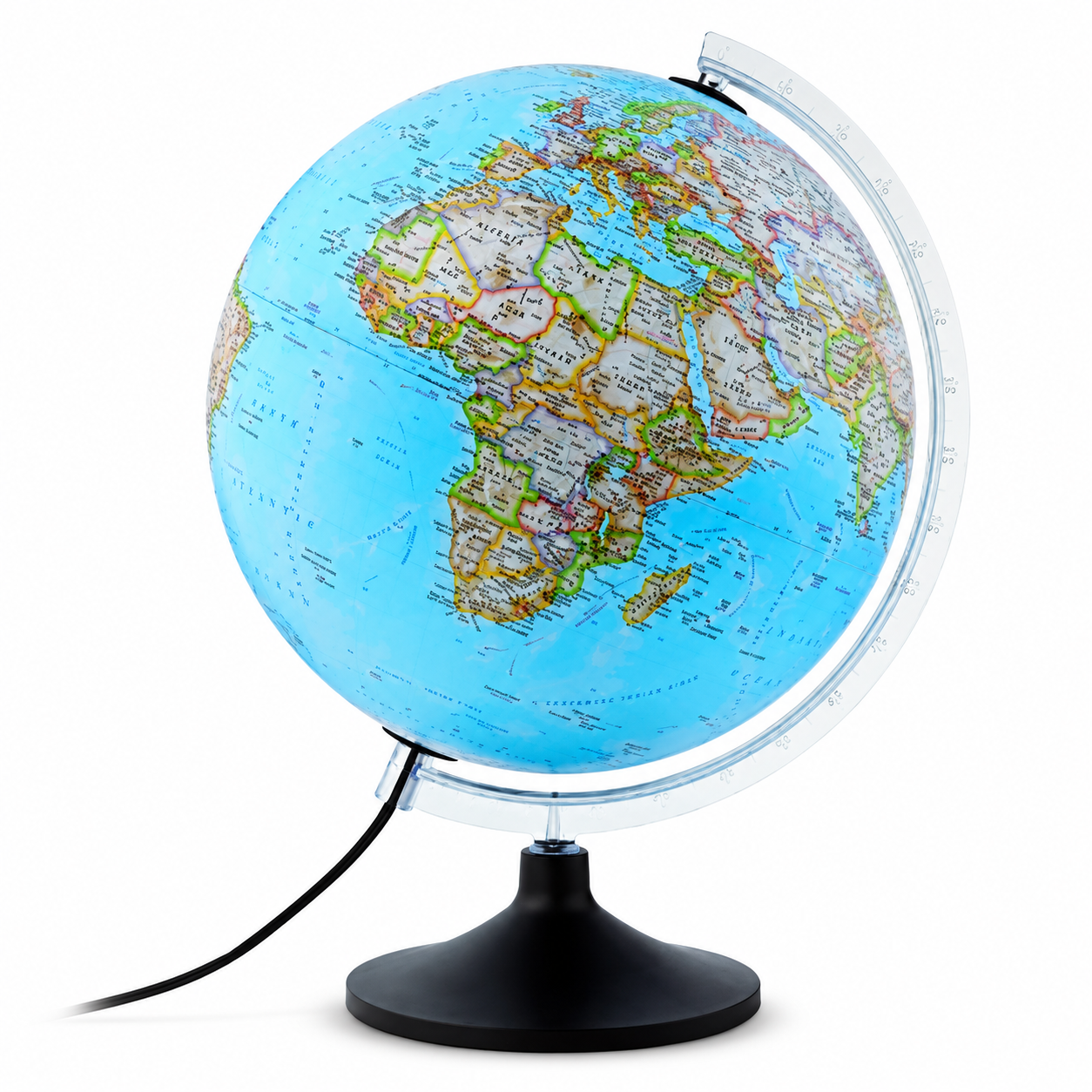 Glob geografic iluminat Carbon Clasic 30 cm – design modern si eleganta premium - imagine 2