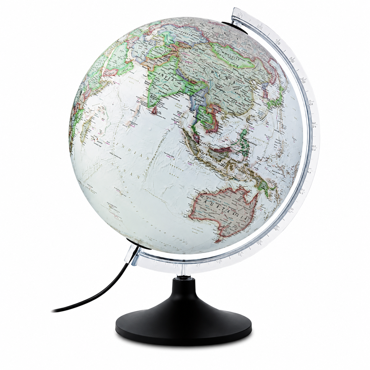 Glob geografic iluminat Carbon Executive 30 cm – design premium modern, iluminare ambientala - imagine 2