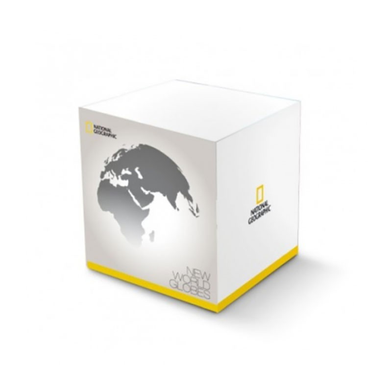 Glob geografic iluminat Gold Clasic 30 cm – harta fizica si politica, suport din lemn de fag - imagine 3