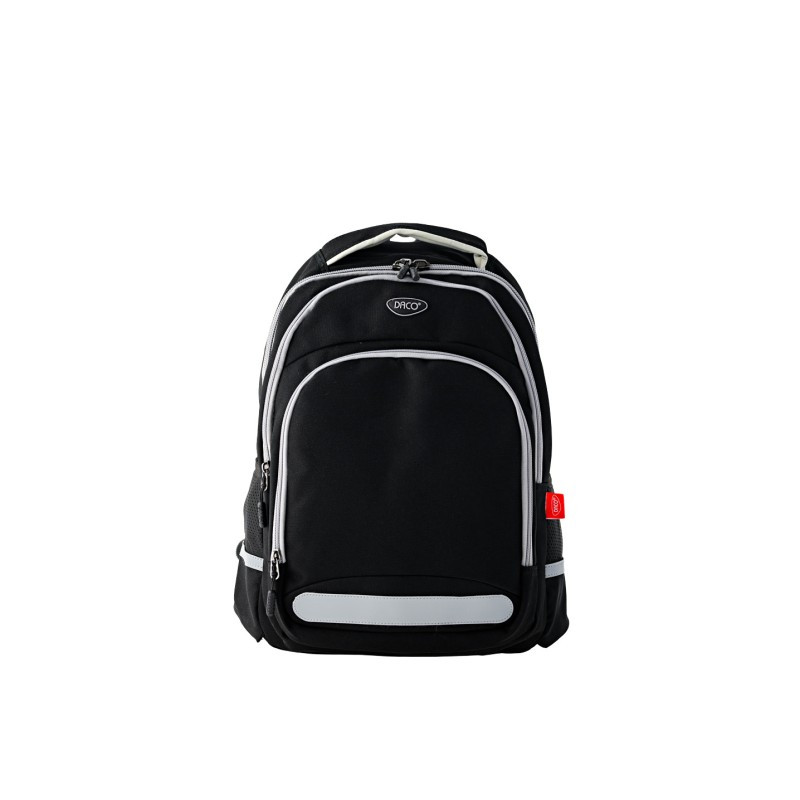 Ghiozdan scolar Daco GH577, 43 cm, compartimentat, negru