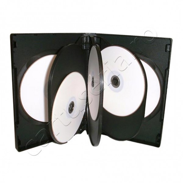 Carcasa plastic pentru 8 DVD-uri cartuseria.ro