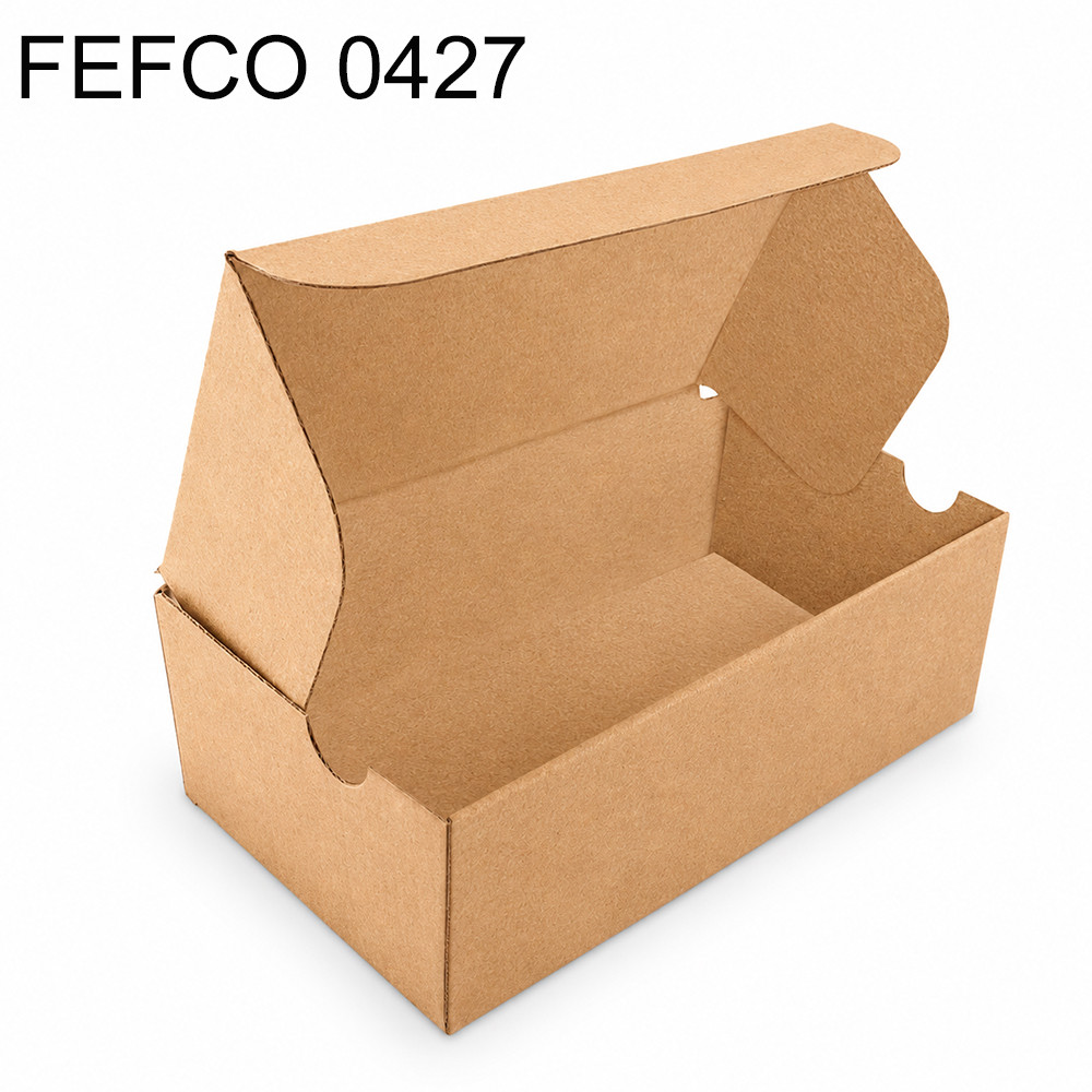 Cutie cu autoformare 430x80x80 mm, carton natur microondul E 360 g, FEFCO 0427