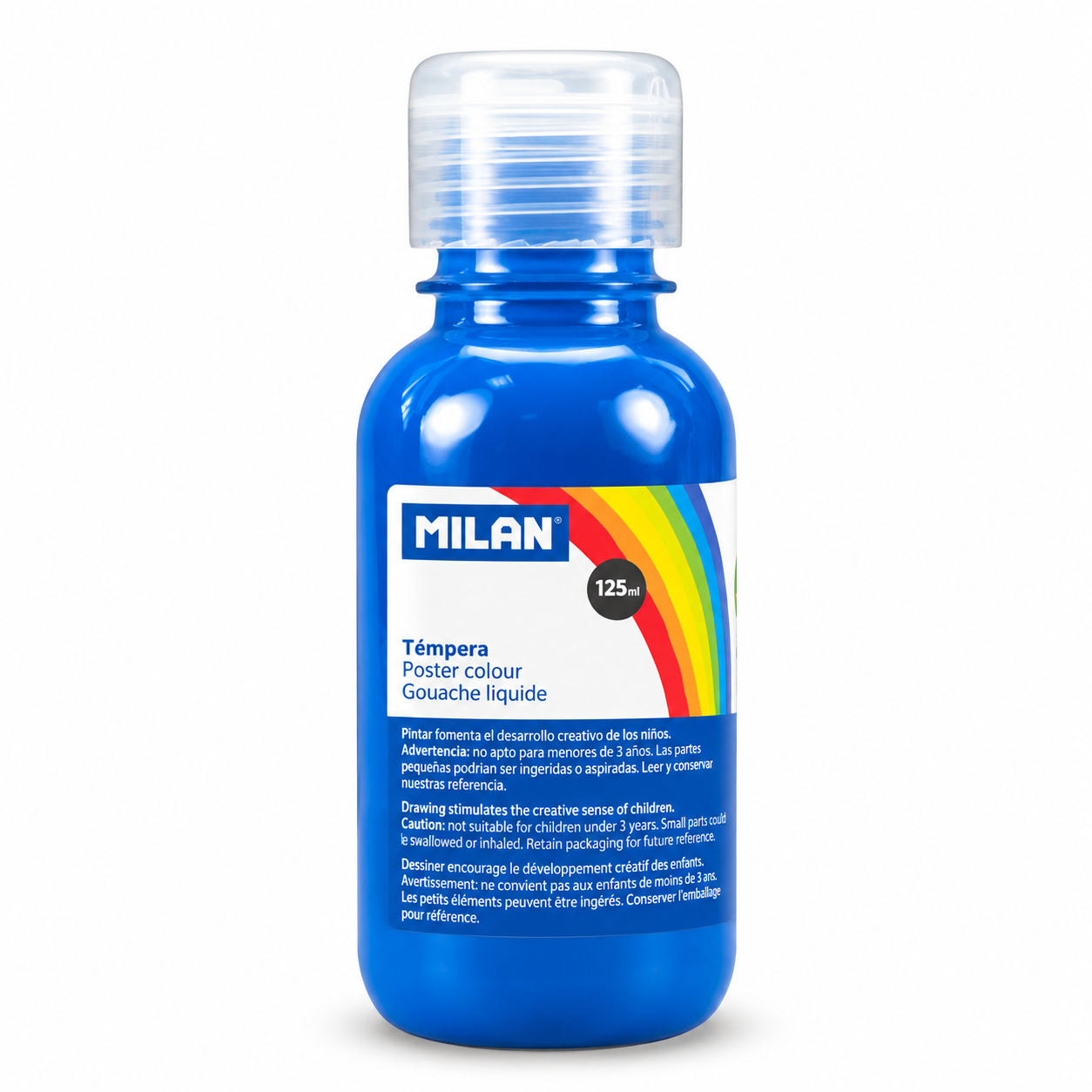 Culori tempera pentru pictura, albastru deschis, 125 ml, MILAN