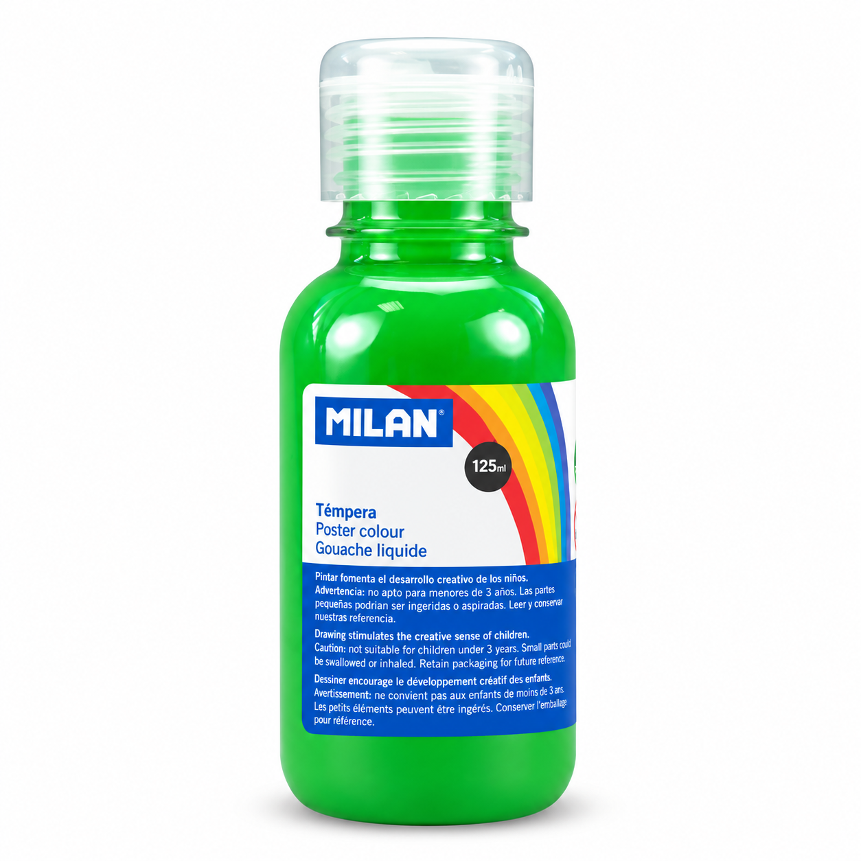 Culori tempera pentru pictura, verde deschis, 125 ml, MILAN