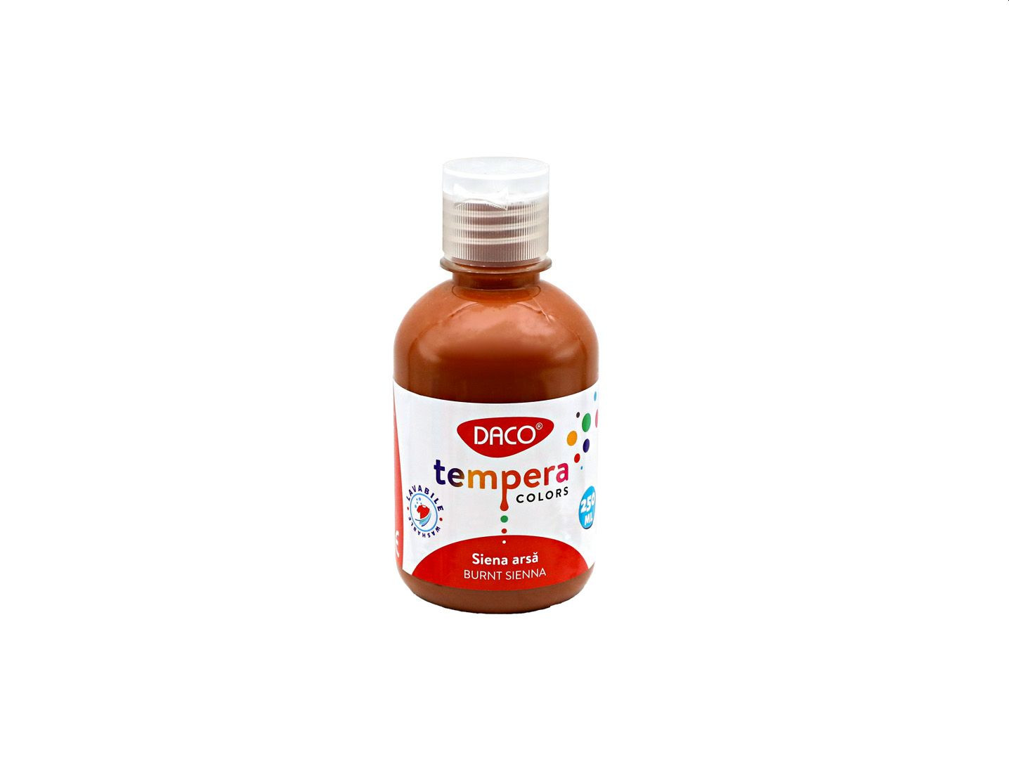 Culori tempera pentru pictura, siena arsa, 250 ml, DACO