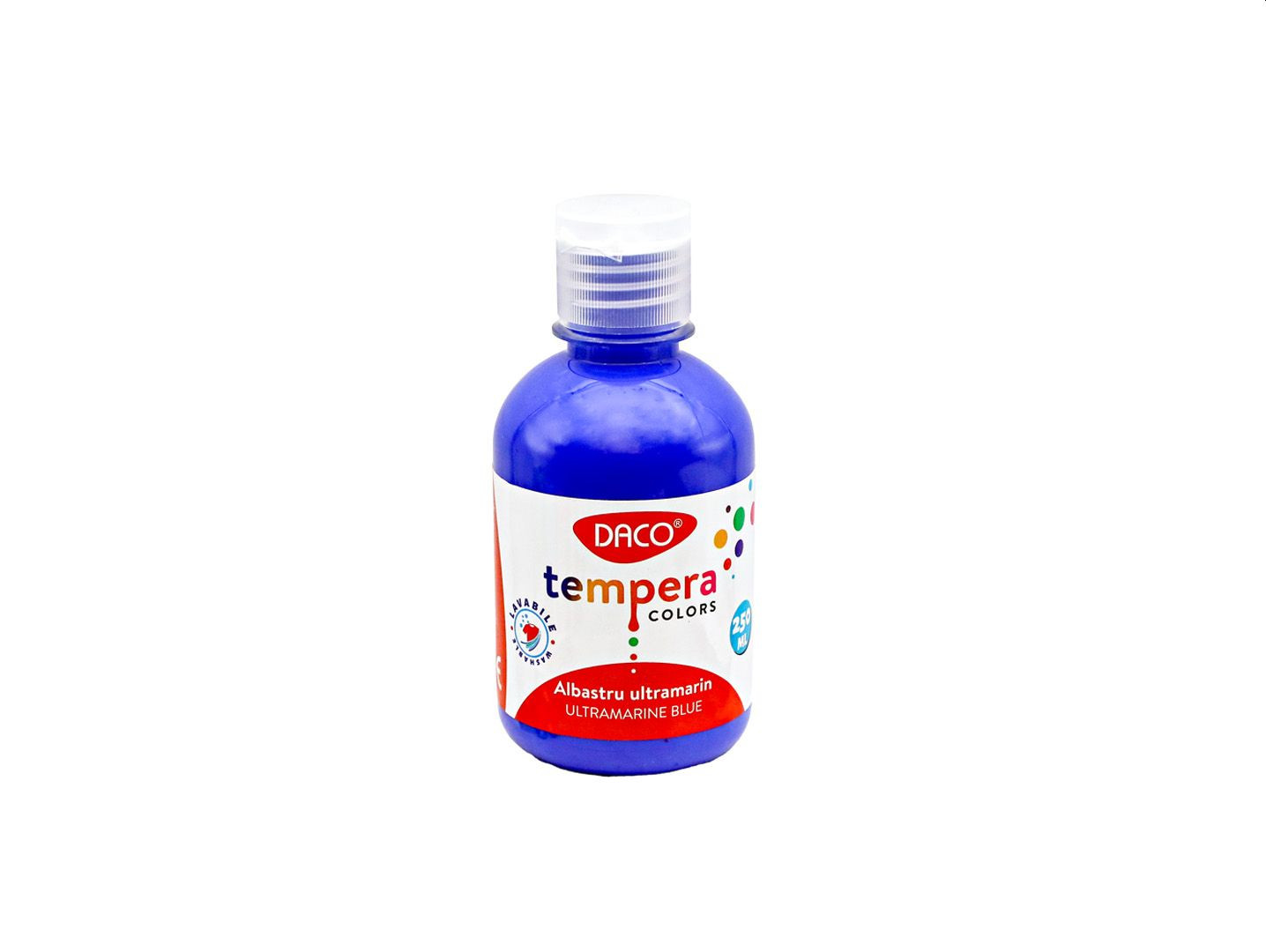 Culori tempera pentru pictura, albastru ultramarin, 250 ml, DACO