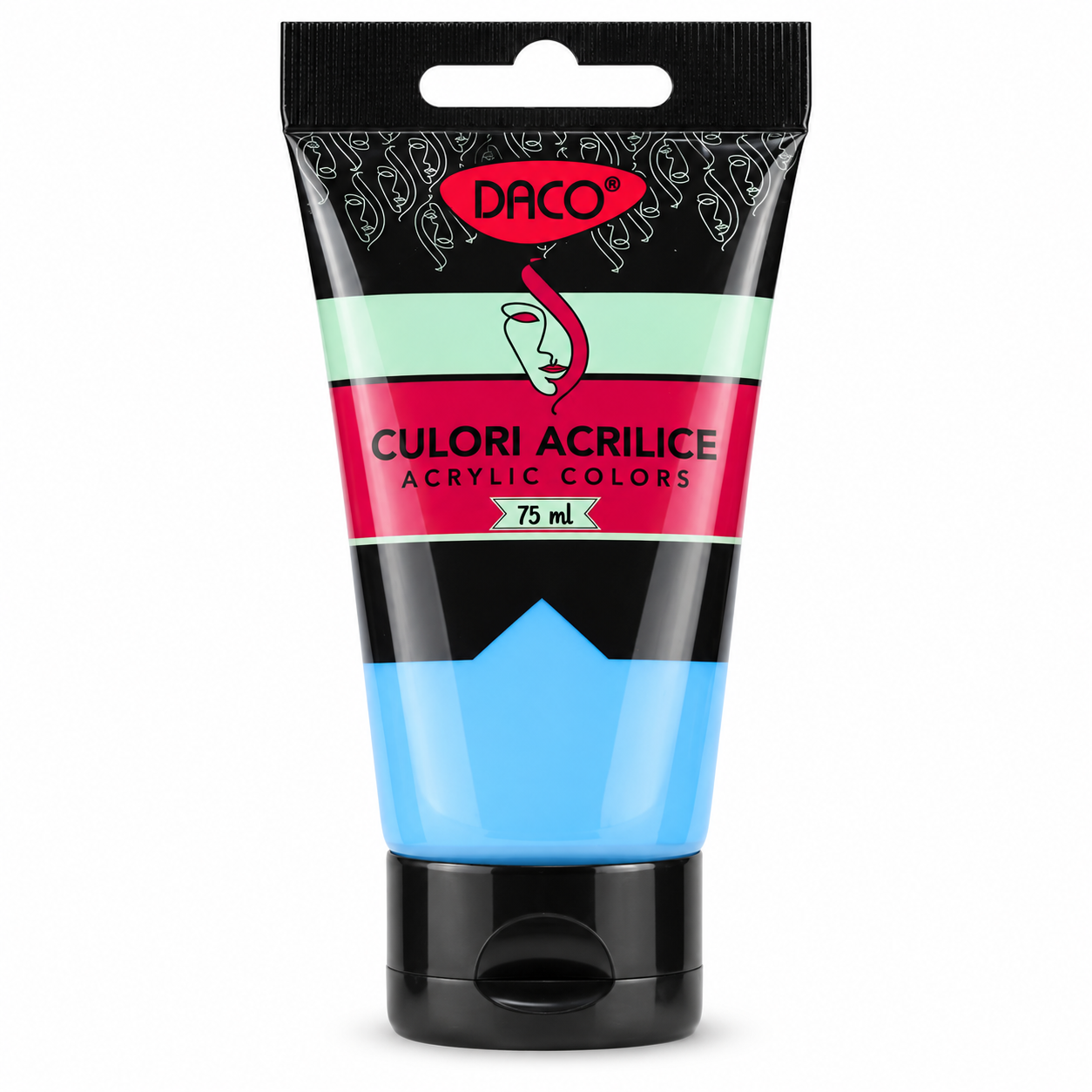 Vopsea acrilica pentru pictura, albastru ceruleum, 75 ml, DACO