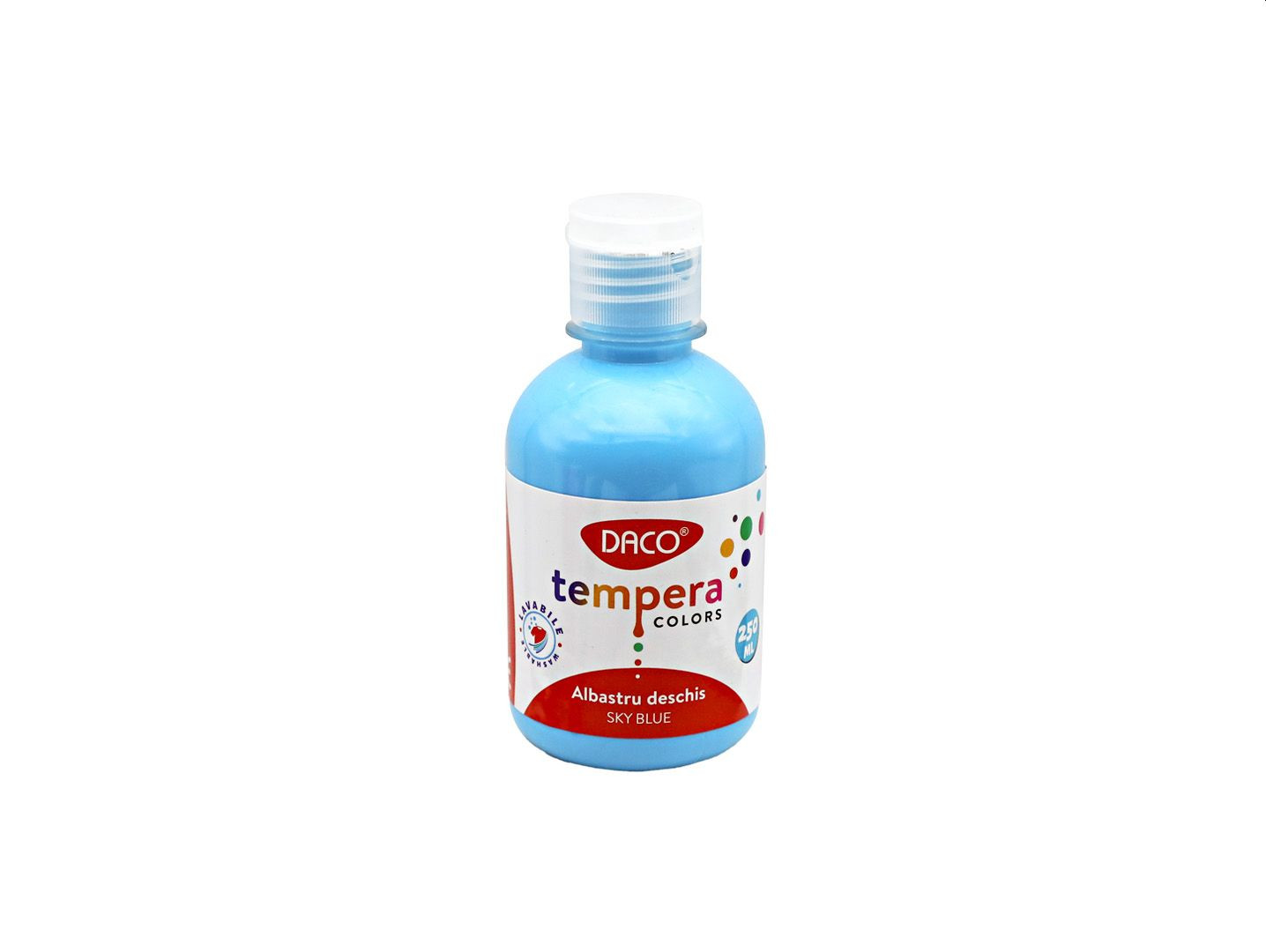 Culori tempera pentru pictura, albastru deschis, 250 ml, DACO