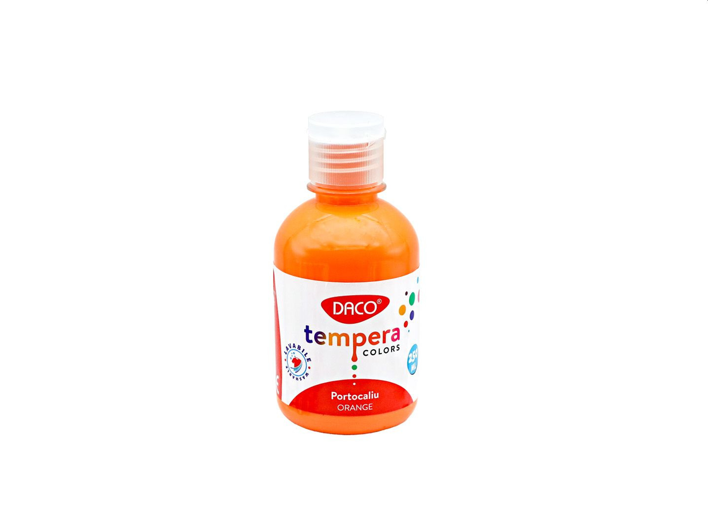 Culori tempera pentru pictura, portocaliu, 250 ml, DACO