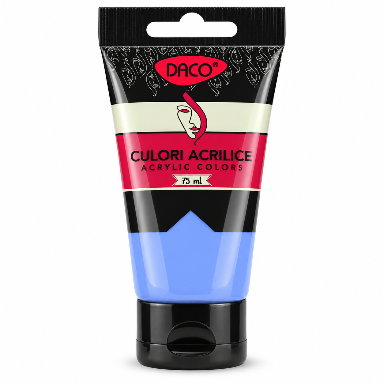 Vopsea acrilica pentru pictura, albastru cobalt, 75 ml, DACO