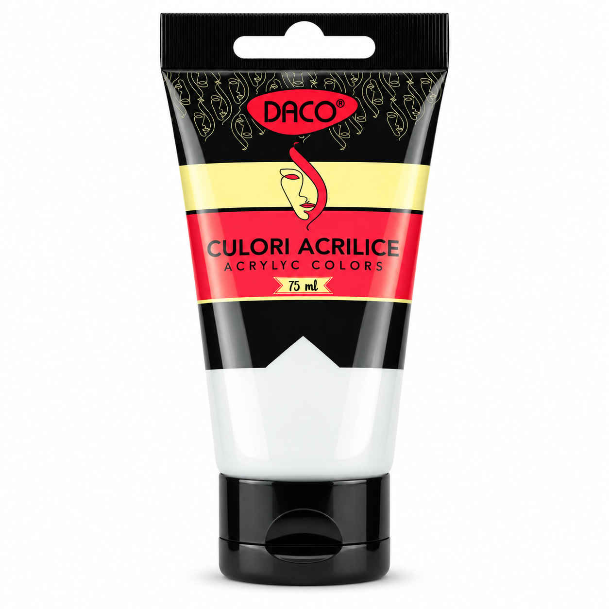 Vopsea acrilica pentru pictura, argintiu, 75 ml, DACO