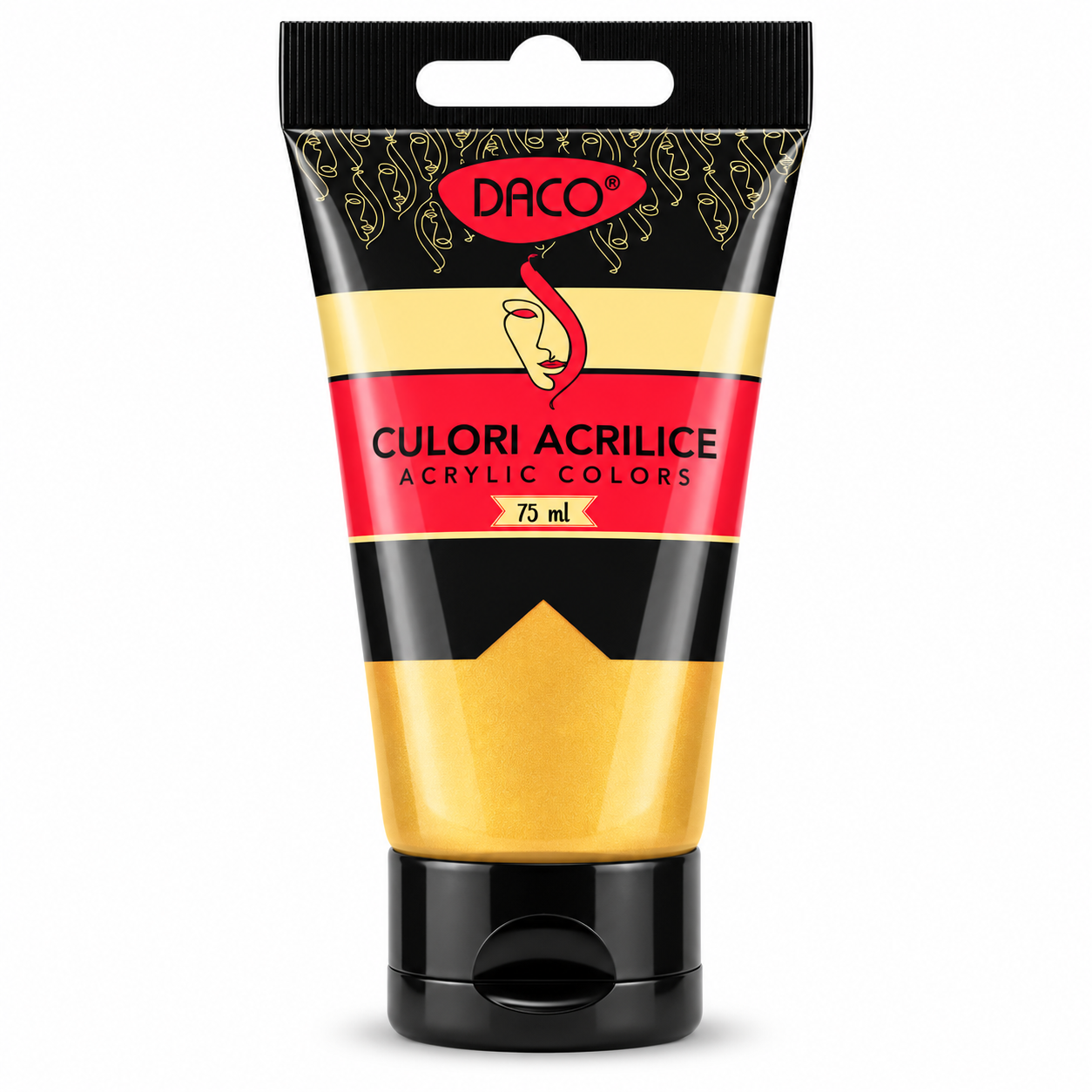 Vopsea acrilica pentru pictura, auriu, 75 ml, DACO