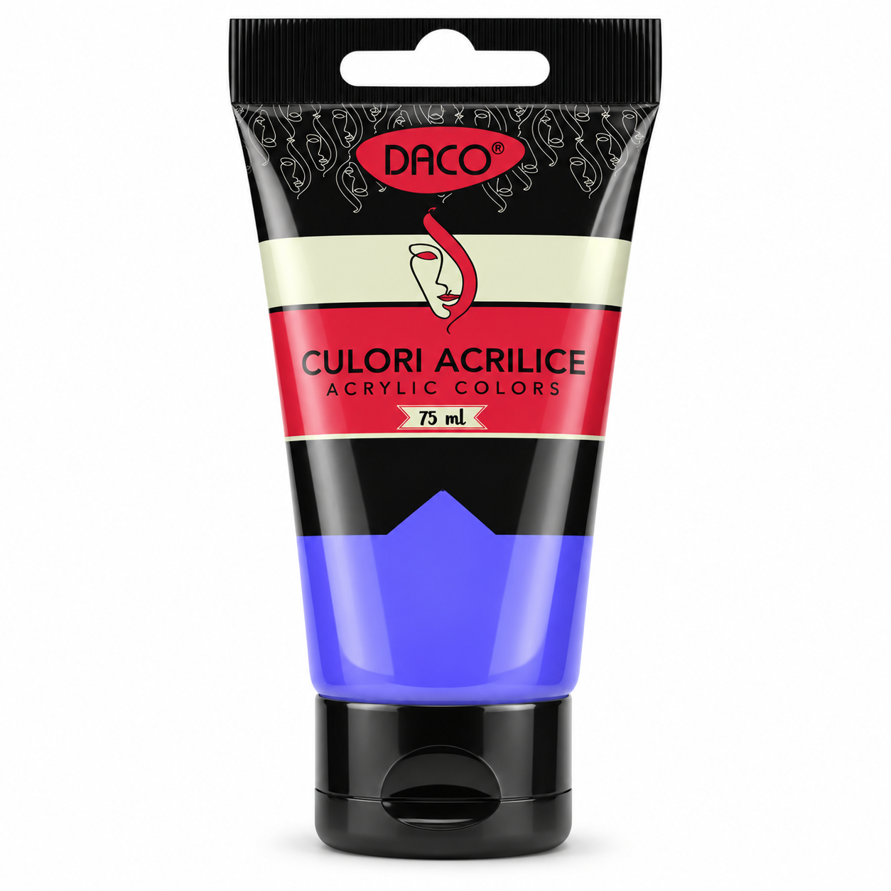 Vopsea acrilica pentru pictura, albastru ultramarin, 75 ml, DACO