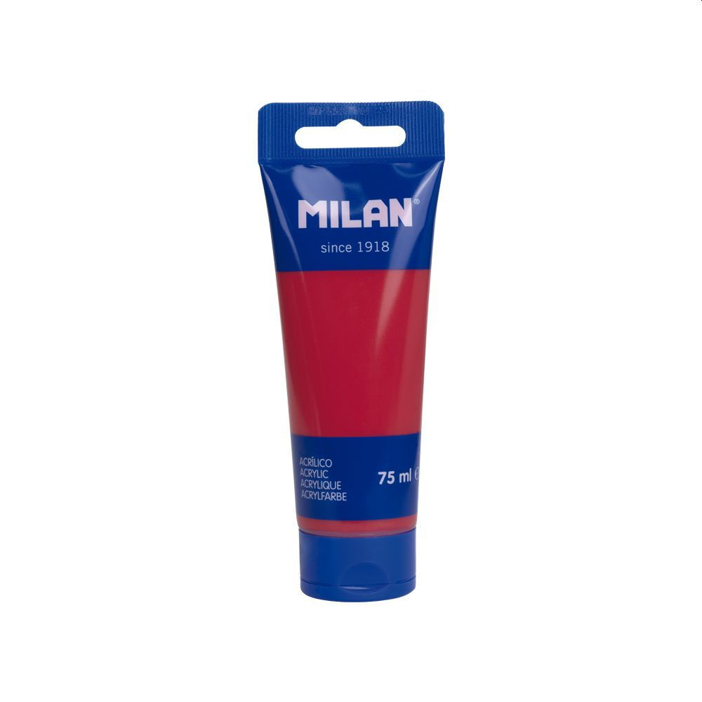 Vopsea acrilica pentru pictura, rosu carmin, 75 ml, MILAN