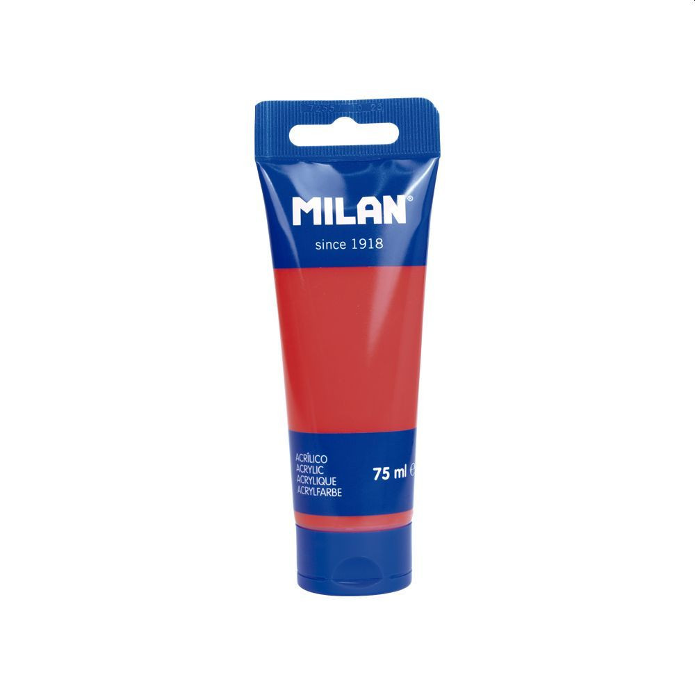 Vopsea acrilica pentru pictura, rosu vermilion, 75 ml, MILAN