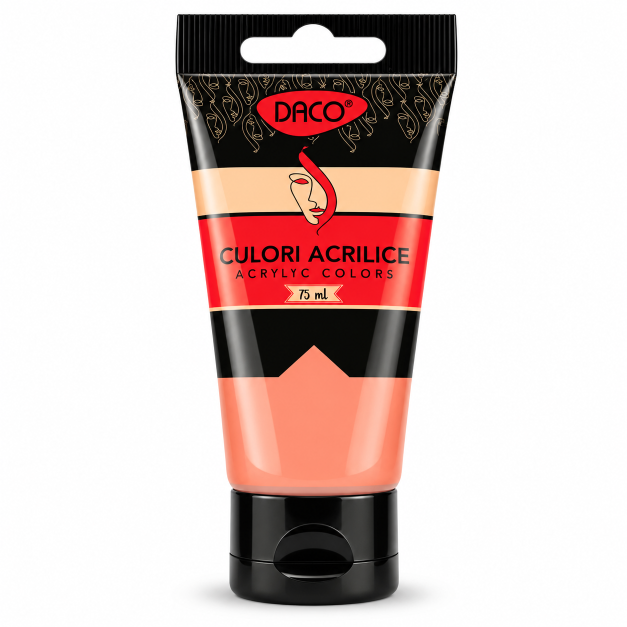 Vopsea acrilica pentru pictura, maro metalic, 75 ml, DACO