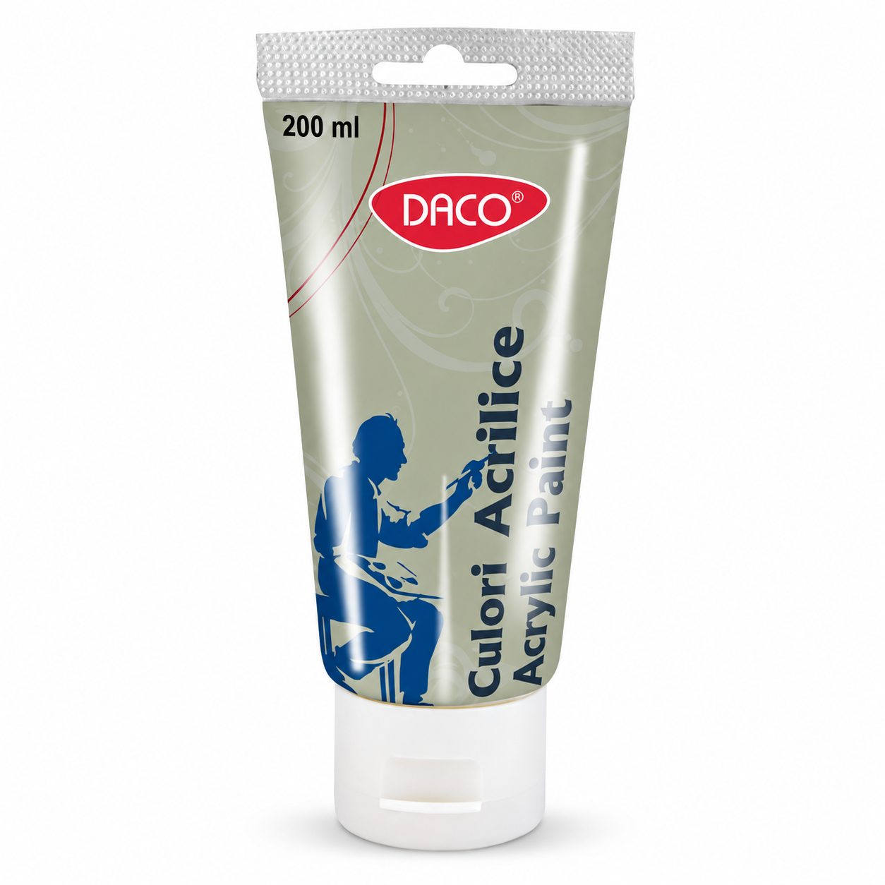 Vopsea acrilica pentru pictura, albastru metalizat, 200 ml, DACO