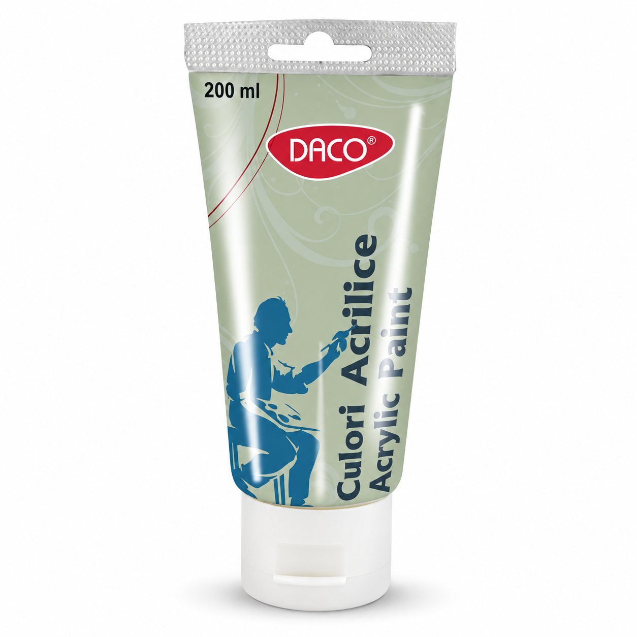 Vopsea acrilica pentru pictura, albastru fluorescent, 200 ml, DACO
