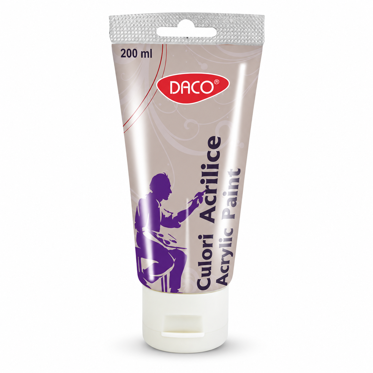 Vopsea acrilica pentru pictura, mov fluorescent, 200 ml, DACO