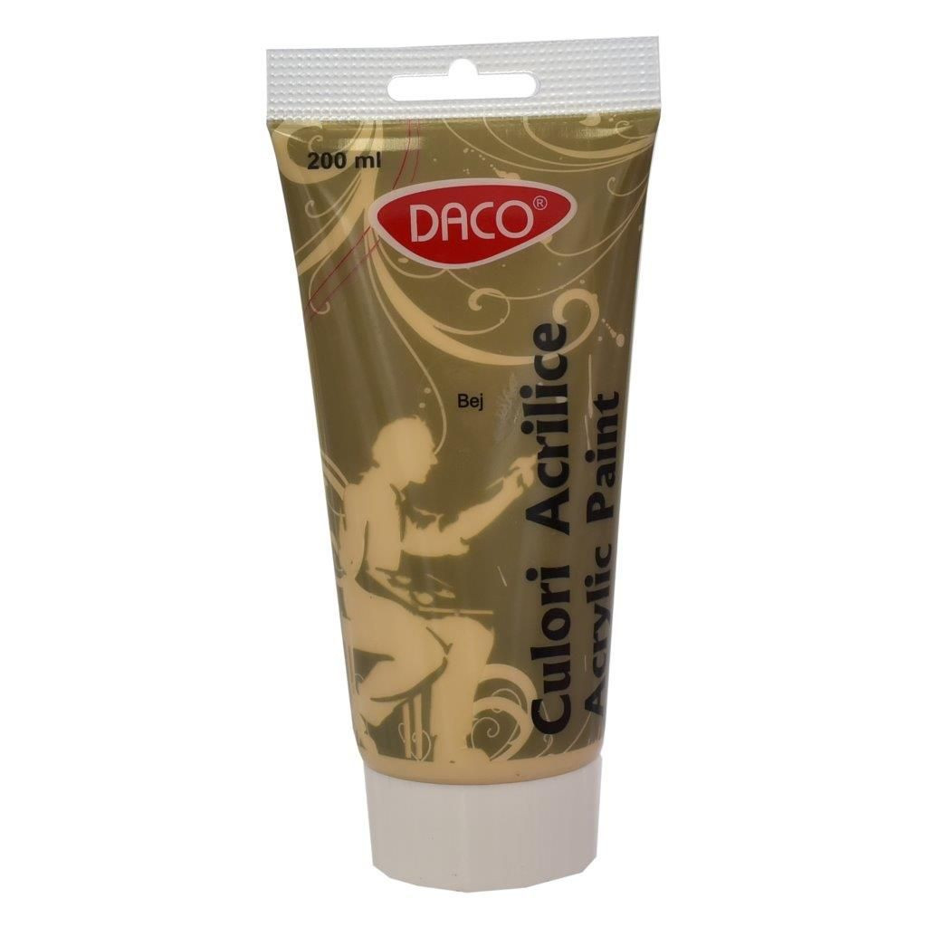 Vopsea acrilica pentru pictura, bej, 200 ml, DACO
