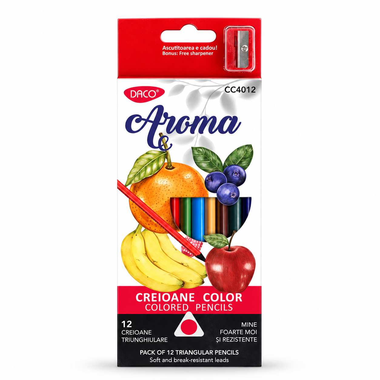 Creioane colorate parfumate Aroma in 12 culori, DACO