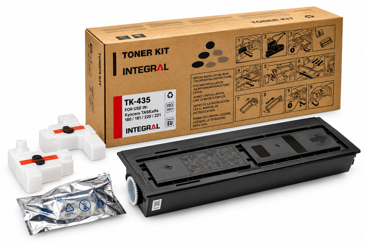 Cartus toner compatibil Kyocera TK-435, negru, capacitate de 15.000 pagini