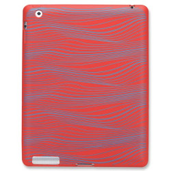 Husa Manhattan iPad Slip-Fit Design Gravat Laser Rosu Albastru