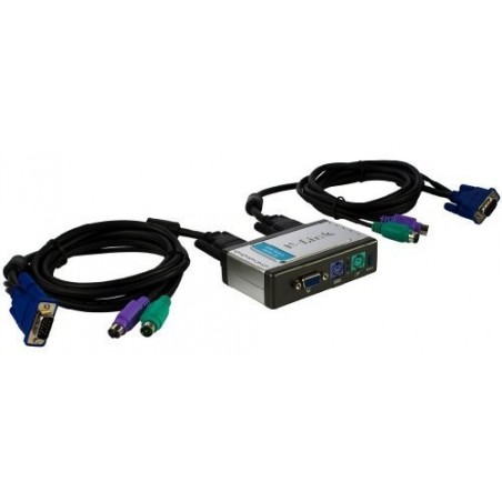 Switch KVM 2 porturi cu cabluri incorporate