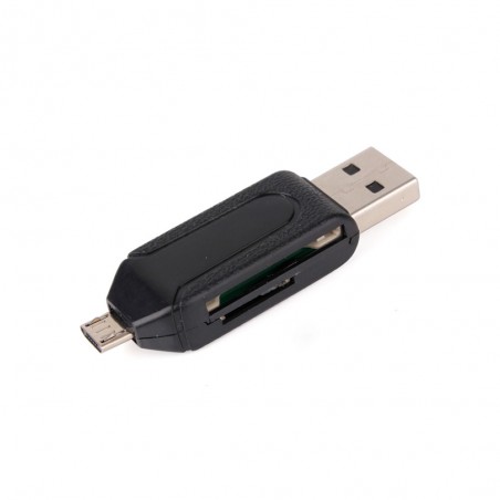 OTG card reader cu USB/microUSB