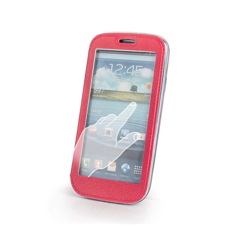 Husa smart flip pentru LG G2 mini cu stand, roz