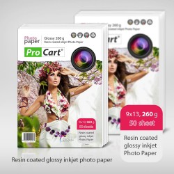 Hartie FOTO glossy resin coated 260gr 9x13 top 50 coli