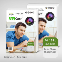 Hartie Foto Laser Glossy 128G format A4 pachet 250 coli