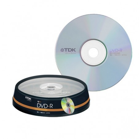 Set 10 DVD-R 4.7Gb 16x TDK